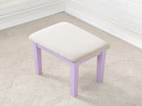 Moniys Wood Moniya Makeup Vanity Table and Stool Set, Purple T2574P163832