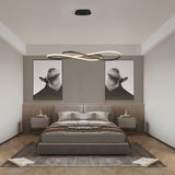 ZUN Modern LED Pendant Light, Infinity Design Hanging Ceiling Fixture, Adjustable Height, Dimmable for W1340P211847