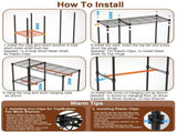 4 Tier Heavy Duty Garment Rack with 3 Hanging Rods, 463LBS Capacity Rolling Clothes Rack with 57122473