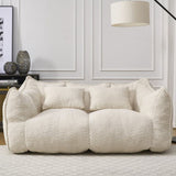 Soft beanbag chair with high resilience foam core for two people. The comfortable square recliner W1996P252271