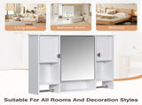 35'' x 28'' Modern Wall Mounted Bathroom Storage Cabinet, Bathroom Wall Cabinet with Mirror, WF317173AAK