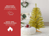 Self-pickup is not supported.4FT Gold Christmas Tree with 50 UL Lights, 122 PVC Tips Prelit 37837007
