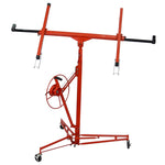 ZUN Drywall Lift Panel 11' Lift Drywall Panel Hoist Jack Lifter,red W46537282