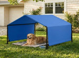 4*4*3.3FT Black Iron Pipe PVC Coated Polyester Waterproof and UV-resistant Blue Pet Tent. 32353754