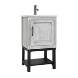 20" Small Bathroom Vanity with Sink & Hot and Cold Faucet, Freestanding Bathroom Cabinet with White W688P224408