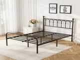 Full Metal Platform Bed Frame with Steel Slat Support, Underbed Storage, No Box Spring Needed, Easy 05452667