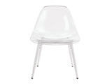 dining chair,set of 4,metal leg,PET plastic seat W234P417568
