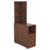 End Table with Drawers, Corner Table with Open Shelves, Tall Side Table for Bedroom and W2593P289144