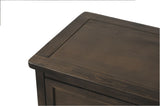 TREXM Rustic Storage Cabinet with Two Drawers and Four Classic Rattan Basket for Dining/Living WF193442AAD
