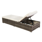 ZUN Oshion Outdoor Leisure Rattan Furniture Pool Bed / Chaise -Grey 69458607