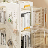 4-Tier Rolling Storage bookcase with Wheels, Large Capacity Storage bins, Mobile Multifunction 77276596