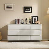 White P2 Particleboard 160*40*80cm 3-layer 9-drawer Modern Chest of Drawers 1pc 94422694