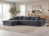 94.5" Cloud Modular Sectional Sofa Couch with L-Shape Chaise,Modern Minimalist Upholstered Couches W5515P479903