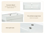 21.6" white Bathroom vanity, Combo Cabinet, Bathroom Storage Cabinet, Single Ceramic Sink, Right 79483389