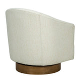 Upholstered Swivel Chair with Wood Base B035P203225