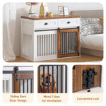 ZUN Heavy Duty Furniture style dog cage wooden dog cage double door dog cage side cabinet dog cage Dog W1687138470