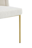 set of 2 dinning chair white seat brown leg W370P193934