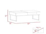 Carbon Espresso and Onyx 1-Shelf Lift Top Coffee Table B06280128