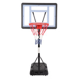 ZUN HY-B064S Portable Movable Swimming Pool PVC Transparent Backboard Basketball Stand 91694053