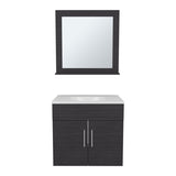Blake Bathroom Mirror Cabinet with Two Interior Shelves, Wall-Mounted Storage Black B200P313691