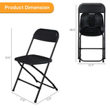 4pcs Injection Molding Classic Garden Plastic Folding Chair Black 08507662