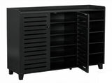 Shoe cabinet with 2 doors, 5 open compartments, and a tabletop with a back panel made of MDF 12353522