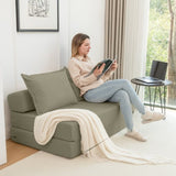 Foldable Sofa Bed Sleeper Lounge Chair with Pillow Floor Mattress Floor Couch with Backrest for W1170P314884
