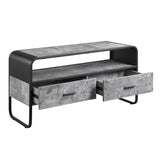 Raziela Concrete Gray & Black Finish TV Stand B2726P272968