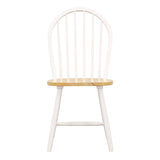 Natural Brown and White Spindle Back Side Chairs B062P145549