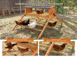 Large Chicken Coop with Upgraded Perches, Wooden Outdoor Chicken Cage with Large Nesting Box, 18361125