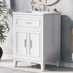 ZUN 24" Bathroom Vanity with Sink, Bathroom Vanity Cabinet with One Flip Drawer Doors, Solid Wood N725P171408K