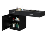 15 PCT E0 Particleboard Pitted Surface 2 Drawers 1 Lock 1 Door 3 Hair Dryer Salon Cabinet BlackSame 93533597