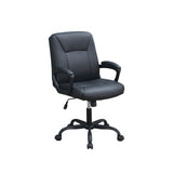 Adjustable Height Office Chair with Padded Armrests, Black SR011680