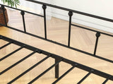 Twin Size Daybed Metal Frame with Trundle Set, Twin Day Bed Sofa, Daybed and Roll Sofa Bed for Guest W840104493