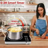 3500W Electric Single Burner Cooktop 110V - Rapid Heating Hot Plate with 4 Preset Modes 11568545