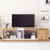 ZUN ModernTV Stand for TVs up to 80'' , Media Console with Multi-Functional Storage, Entertainment WF324787AAK