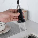 Kitchen Faucets Commercial Solid Brass Single Handle Single Lever Pull Down Sprayer SpringKitchen 44507686