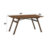 ZUN ACME Kaela Dining Table, Walnut Finish DN02925