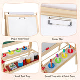 3-in-1 Art Easel Adjustable Double-sided Easel with 4 Paint Cups 93440309