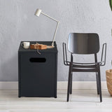 41*41*50.5cm Square Black Flip-top Gas Storage Garden Iron Side Table 94913946