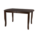 Dark Cherry Finish Simple Design 1pc Table with Separate Extension Leaf Mango Veneer Wood B01156366