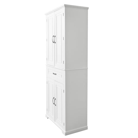 Bathroom Storage Cabinet with Doors and Drawer, Multiple Storage Space, Adjustable Shelf, White WF308204AAK