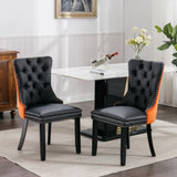 ZUN Furniture,Modern, High-end Tufted Solid Wood Contemporary PU and Velvet Upholstered Dining Chair 55553584