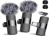 Wireless Microphone for, iPad, Android, Lavalier Microphone for Video Recording - 2 Pack 54673845