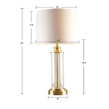 Clarity Glass Cylinder Table Lamp Set of 2 B03594985