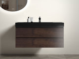BB02-36-109, Integrated engineered quartz basin WITHOUT drain and faucet, matte black color W1865107124