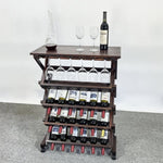 ZUN 26 Bottles Freestanding wine rack,Wine Storage Rack, Freestanding Display Rack for Kitchen, Pantry, W2221P191954