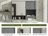 29'' x 28'' Modern Wall Mounted Bathroom Medicine Cabinet, Bathroom Wall Storage Cabinet with N710P209440E