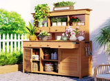 65.7'' H Tall Garden Potting Bench Table with Hutch,Patio Storage 48434097