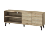 Amidon TV Stand TVs up to 63", with 2 Storage Shelves& 1 Cabinet, Modern Entertainment Centre B2735P297799